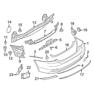 BMW OE - Rear Bumper - Bumper & Components (W/O M Package)