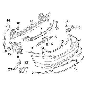 BMW OE - Rear Bumper - Bumper & Components (W/O M Package)
