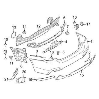 BMW OE - Rear Bumper - Bumper & Components (With M Package)