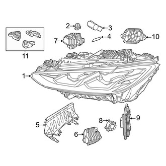 BMW OE - Front Lamps - Headlamp Components