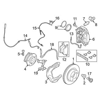 BMW OE - Front Suspension - Brake Components (W/O M Performance, W/O M Sport Brakes)