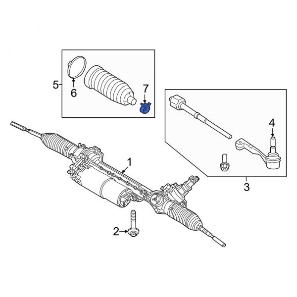 Rack and Pinion Bellows Clamp