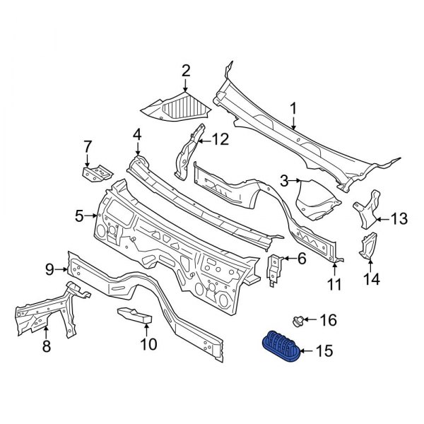 Cowl Panel Drain Valve