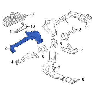 BMW OE - Front Center Left Instrument Panel Air Duct