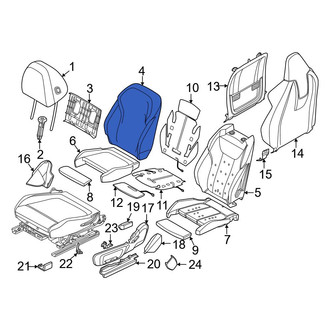 BMW OE - Front Right Seat Back Cushion Cover