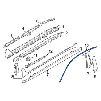 BMW OE - Left Roof Panel Reveal Molding