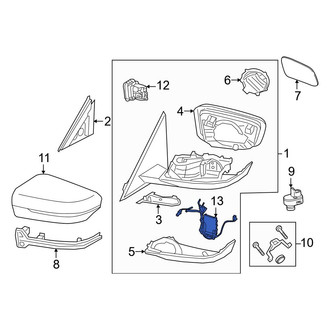 BMW OE - Front Left Door Mirror Wiring Harness