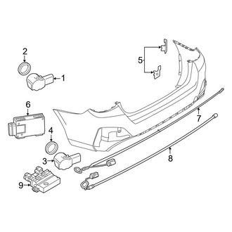 BMW OE - Rear Bumper - Electrical Components (With M Sport Design)
