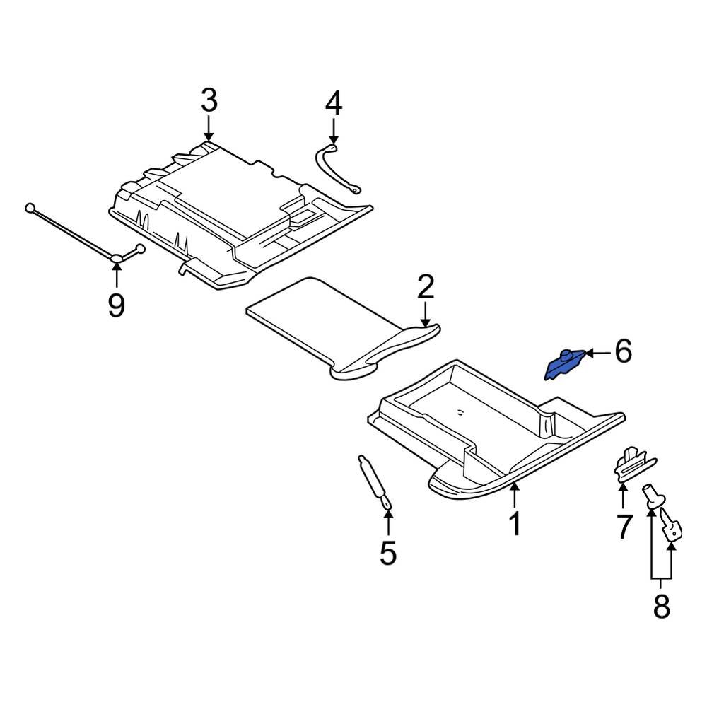 BMW OE 51167020044 Front Outer Glove Box Latch