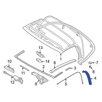 BMW OE - Left Rear Convertible Top Seal