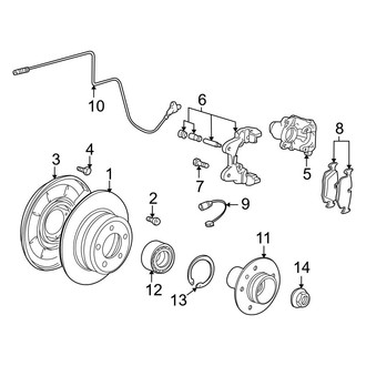 BMW OE - Rear Suspension - Brake Components (5.0L)