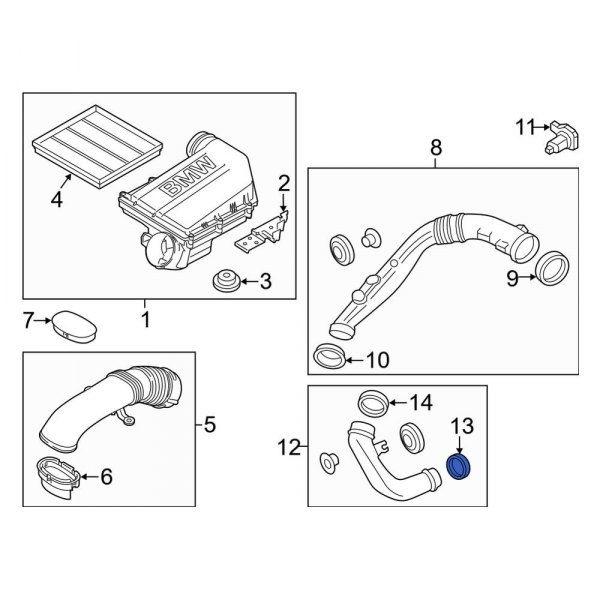 Engine Air Intake Hose Gasket