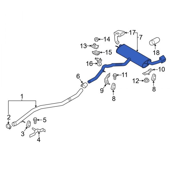 BMW OE 18308648381 Exhaust Muffler