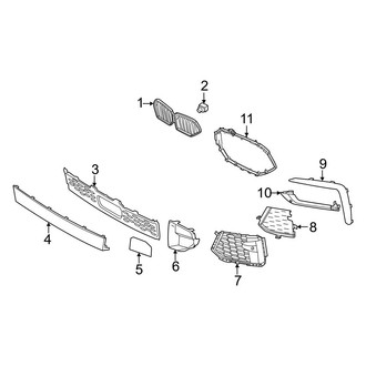 BMW OE - Front Bumper & Grille - Grille & Components (With M Type), (M50i / sDrive40i / xDrive40i)