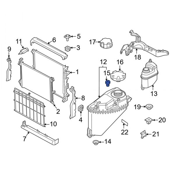 Engine Coolant Reservoir Screw