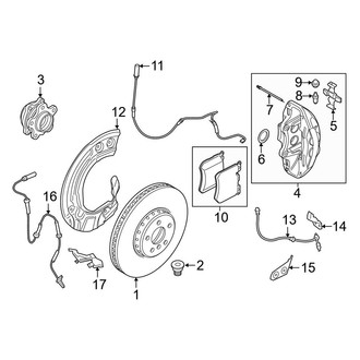 BMW OE - Front Suspension - Brake Components (With M Sport Brakes), (sDrive40i)