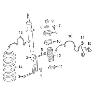 BMW OE - Front Suspension - Struts & Components (W/O Air Suspension), (AWD)