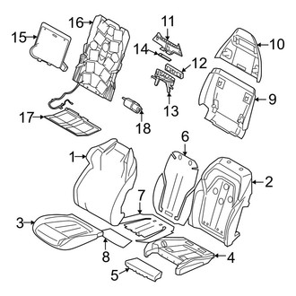 BMW OE - Seats & Tracks - Passenger Seat Components (Seat Cover & Components), (M / M Competition)