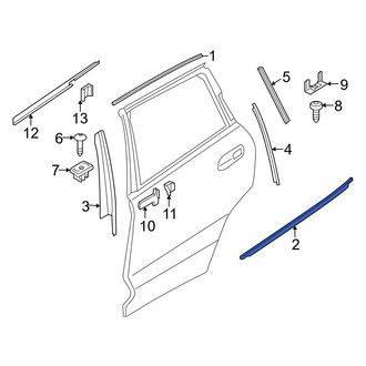 BMW OE - Rear Right Door Belt Molding