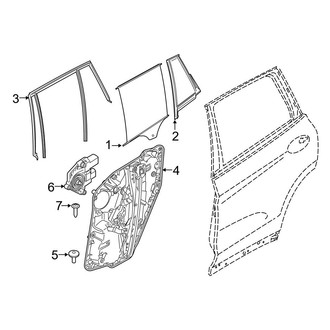 BMW OE - Rear Door - Glass & Hardware (M / M Competition / M50i / sDrive40i / xDrive40i)
