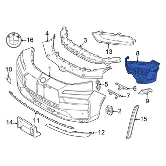 BMW OE - Front Left Bumper Cover Support Rail