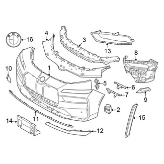 BMW OE - Front Bumper & Grille - Bumper & Components (W/O M Sport Trim Bumper Cover & Trim), (eDrive50 / xDrive60)