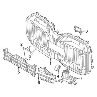 BMW OE - Front Bumper & Grille - Grille & Components (W/O M Sport Trim)