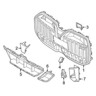 BMW OE - Front Bumper & Grille - Grille & Components (With M Sport Trim)