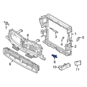BMW OE - Left Lower Radiator Support Air Duct Bracket