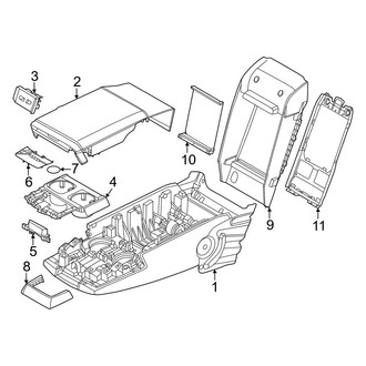 BMW OE - Seats & Tracks - Rear Seat Components (Armrest Components, With Executive Lounge Seats)
