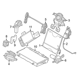 BMW OE - Seats & Tracks - Rear Seat Components (Electrical Components, With Executive Lounge Seats)