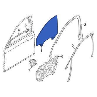 BMW OE - Front Left Door Glass