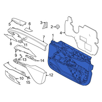 BMW OE - Front Right Lower Inner Door Interior Trim Panel