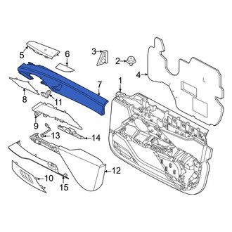 BMW OE - Front Left Lower Inner Door Interior Trim Panel