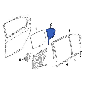 BMW OE - Rear Left Vent Window Assembly