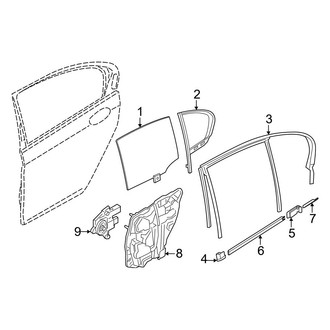 BMW OE - Rear Door - Glass & Hardware