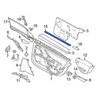 BMW OE - Left Door Glass Sunshade Bracket