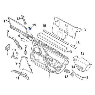 BMW OE - Left Door Glass Sunshade Bracket