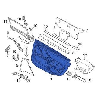 BMW OE - Front Left Lower Inner Door Interior Trim Panel