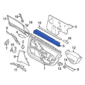 BMW OE - Front Left Lower Inner Door Interior Trim Panel
