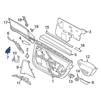 BMW OE - Rear Door Trim Molding Cap