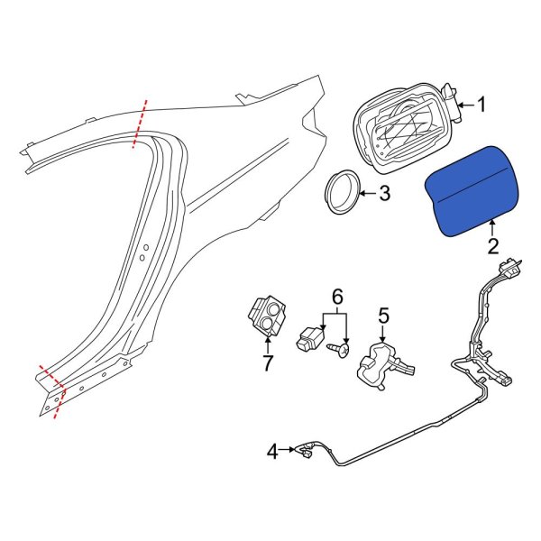 Drive Motor Battery Pack Charging Port Door