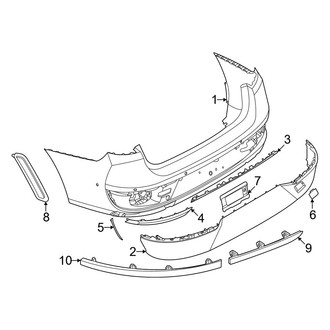 BMW OE - Rear Bumper - Bumper & Components (W/O M Sport Trim Cover & Components), (eDrive50 / xDrive60)