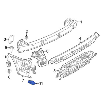 BMW OE - Left Bumper Cover Support Rail Insulator