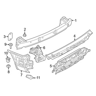 BMW OE - Rear Bumper - Bumper & Components (W/O M Sport Trim Bumper Support)