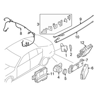 BMW OE - Rear Bumper - Electrical Components (W/O M Sport Trim)
