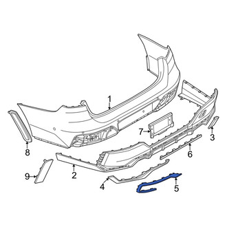 BMW OE - Rear Center Bumper Trim