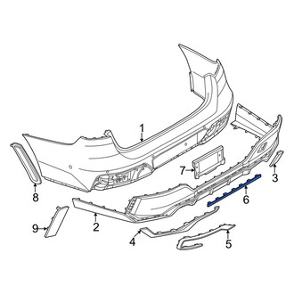 BMW OE - Rear Center Bumper Trim