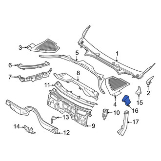 BMW OE - Left Upper Cowl Panel Drain Hose