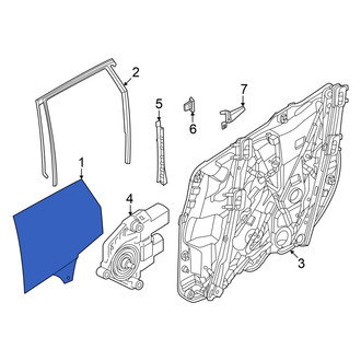 BMW OE - Front Left Door Glass